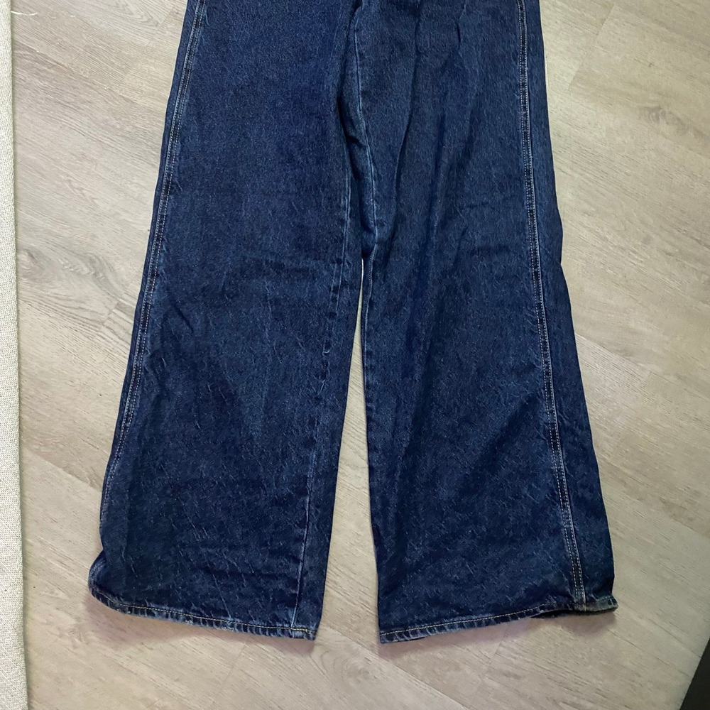 PacSun Wide Leg Jeans Mens 30 Dark Blue Indigo Skater Baggy Denim 100% Cotton